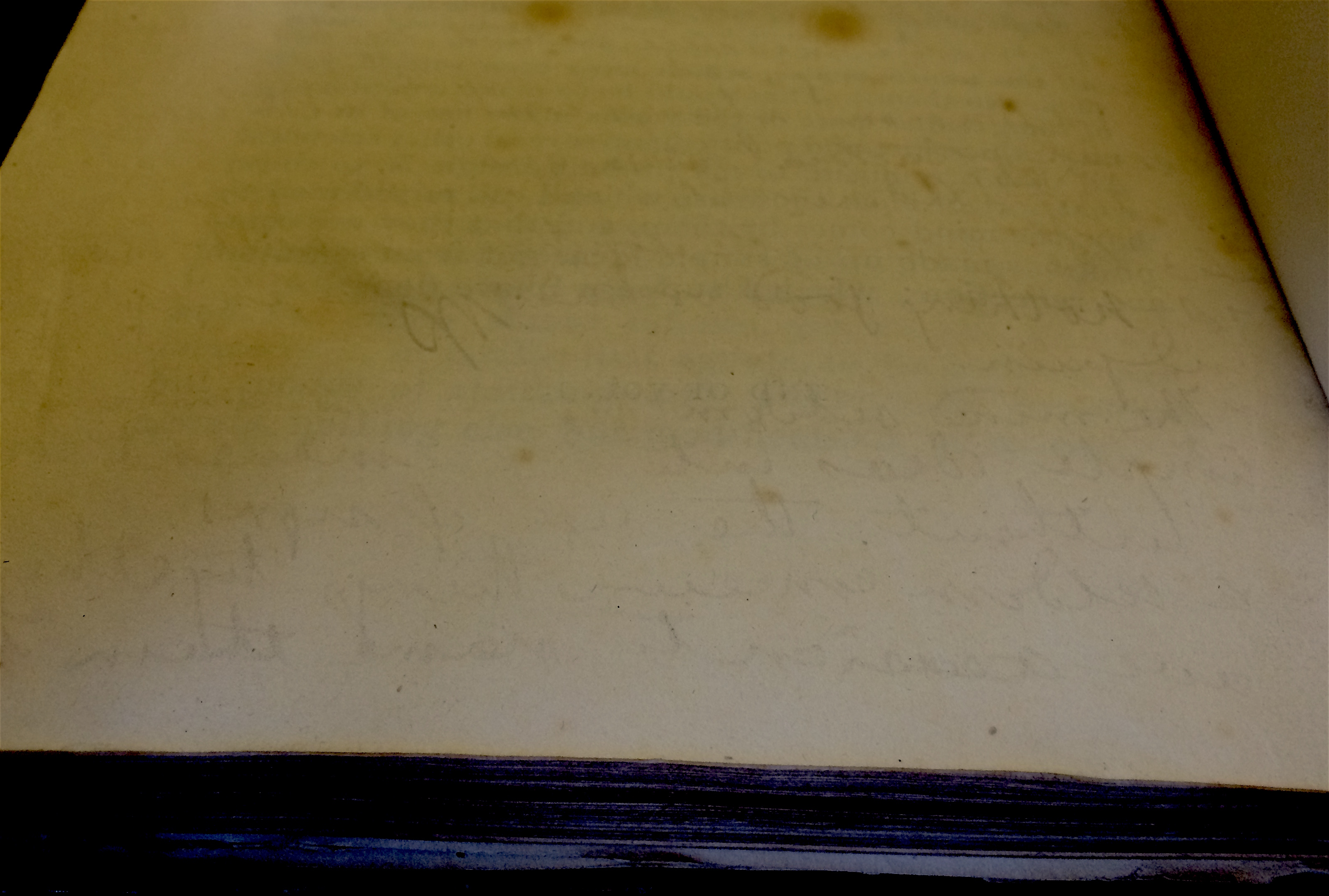 Imprint of handwriting on page.